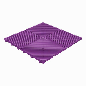 Vorzeltteppich Klickfliese mit offene Rippen Rund 18 mm violet